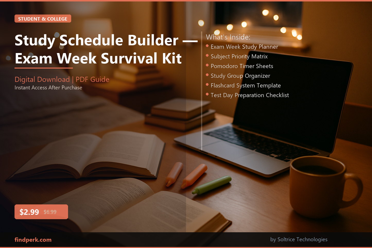 Study Schedule Builder — Exam Week Survival Kit