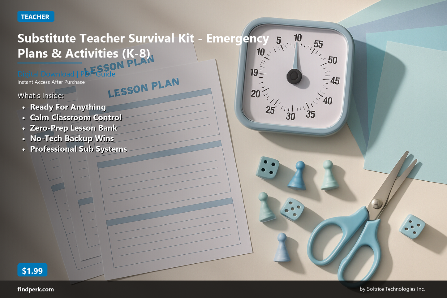 Substitute Teacher Survival Kit - Emergency Plans & Activities (K-8)