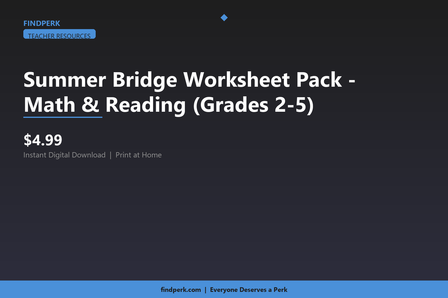 Summer Bridge Worksheet Pack - Math & Reading (Grades 2-5)