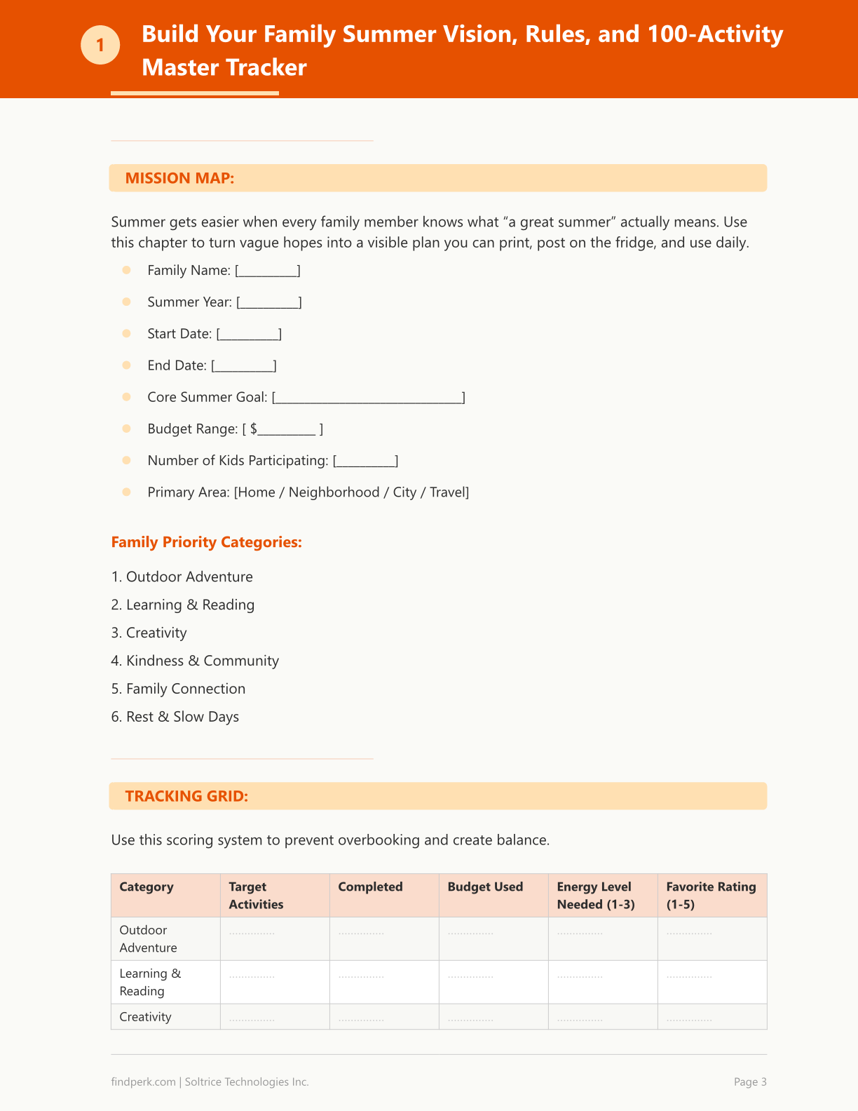 Summer Bucket List Planner - 100 Activities & Memory Tracker (Family Printable) — Print & Use Today