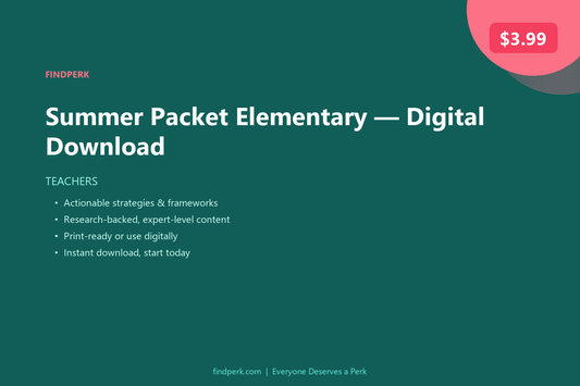 Summer Packet Elementary — Digital Download