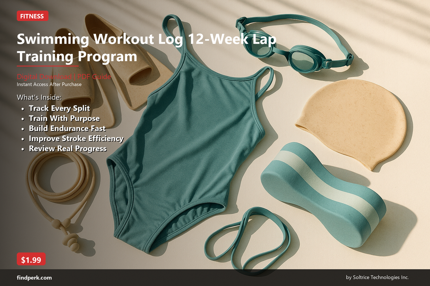 Swimming Workout Log 12-Week Lap Training Program