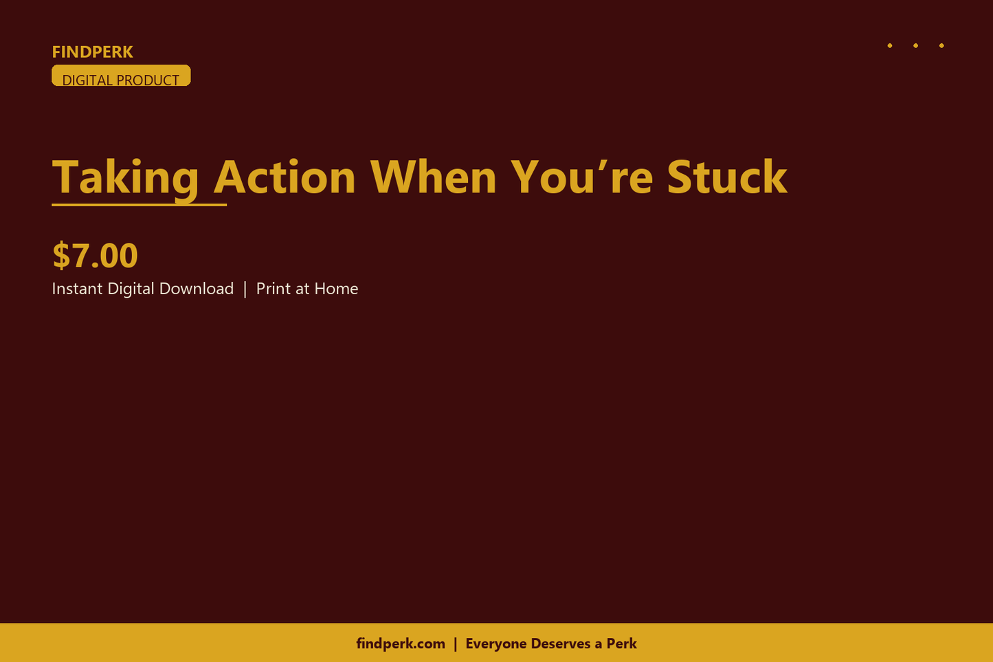 Taking Action When You’re Stuck