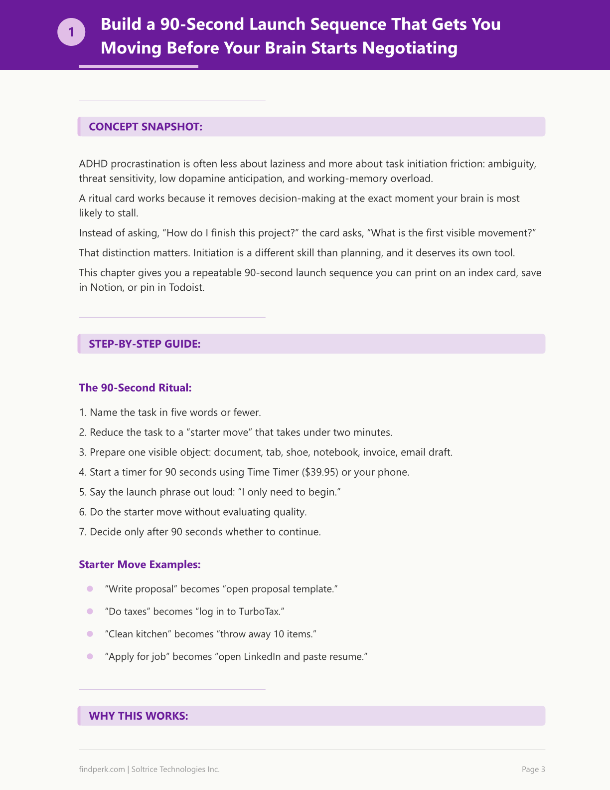 Task Initiation Ritual Cards: 20 Micro-Habits to Break Through ADHD Procrastination