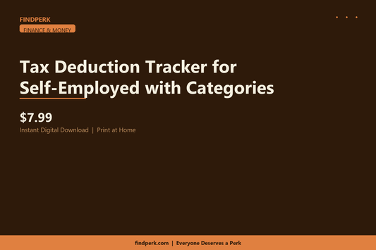 Tax Deduction Tracker for Self-Employed with Categories