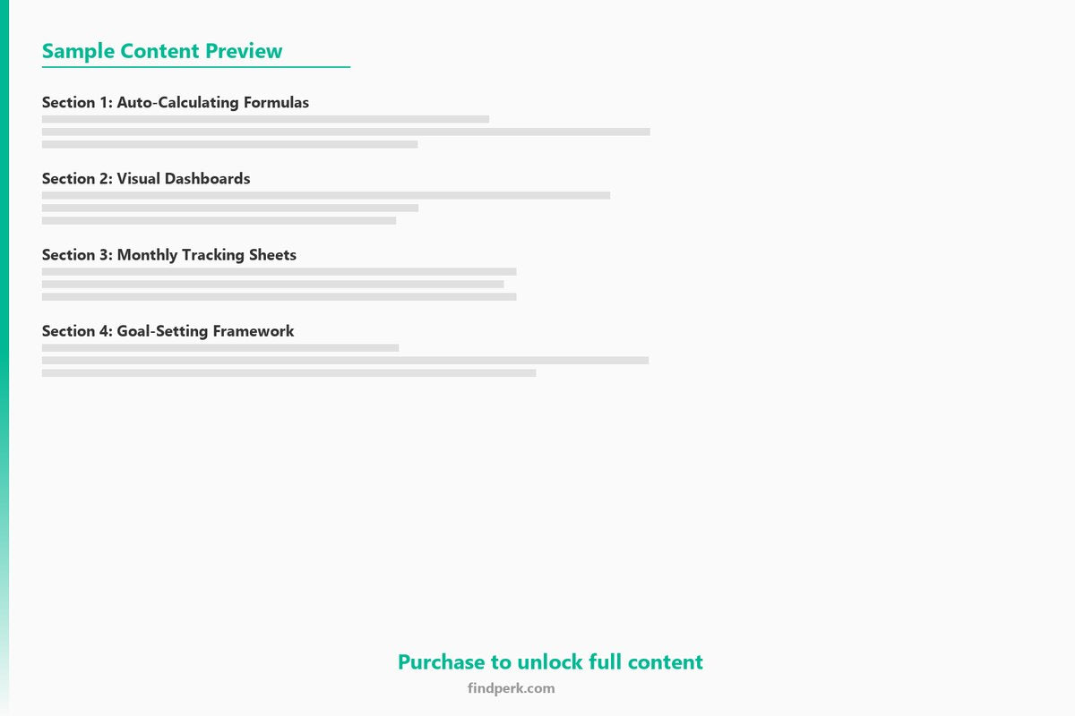 Tax Deduction Tracker for Self-Employed with Categories - Content Preview