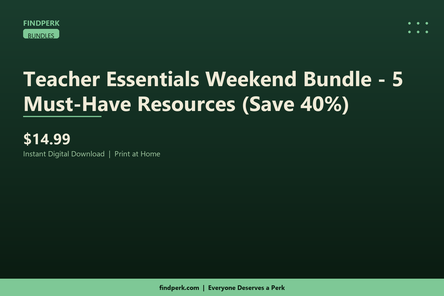 Teacher Essentials Weekend Bundle - 5 Must-Have Resources (Save 40%)