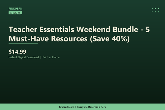 Teacher Essentials Weekend Bundle - 5 Must-Have Resources (Save 40%)