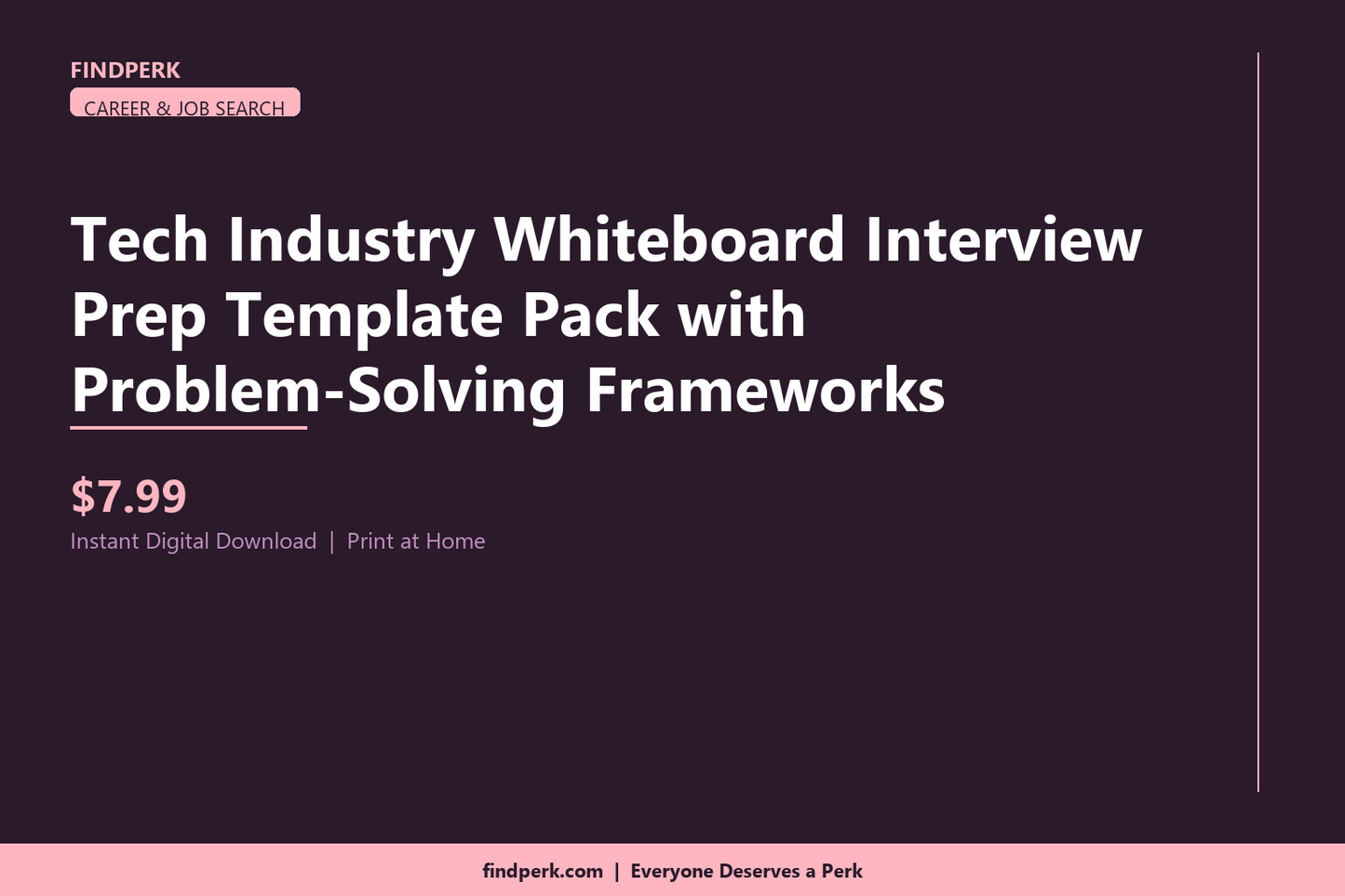 Tech Industry Whiteboard Interview Prep Template Pack with Problem-Solving Frameworks