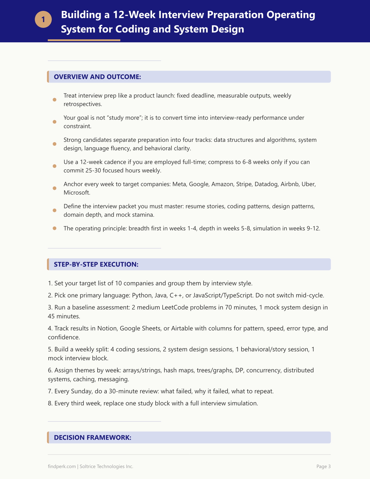 Technical Interview Prep Guide - Software Engineers System Design & Coding