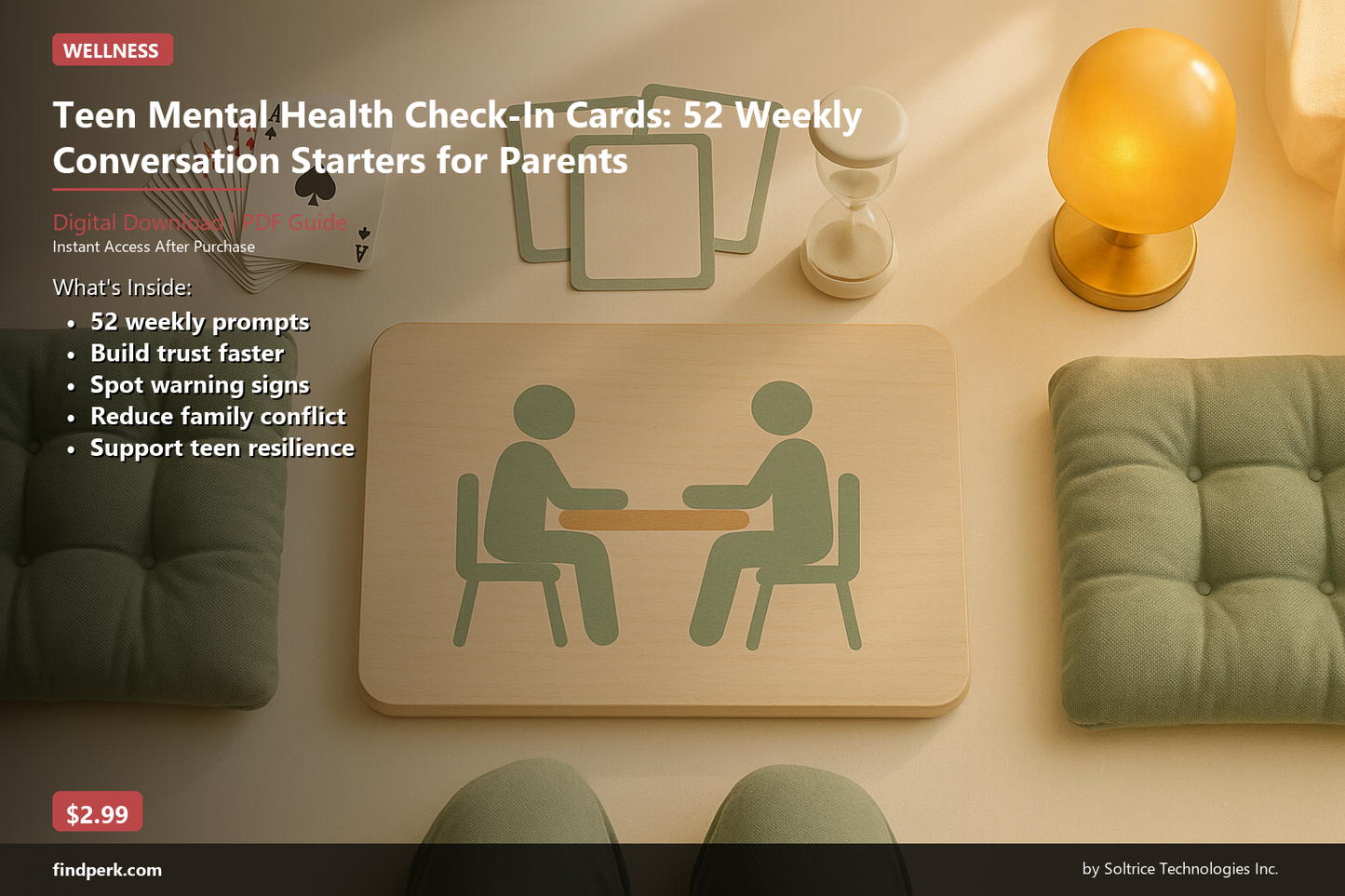 Teen Mental Health Check-In Cards: 52 Weekly Conversation Starters for Parents