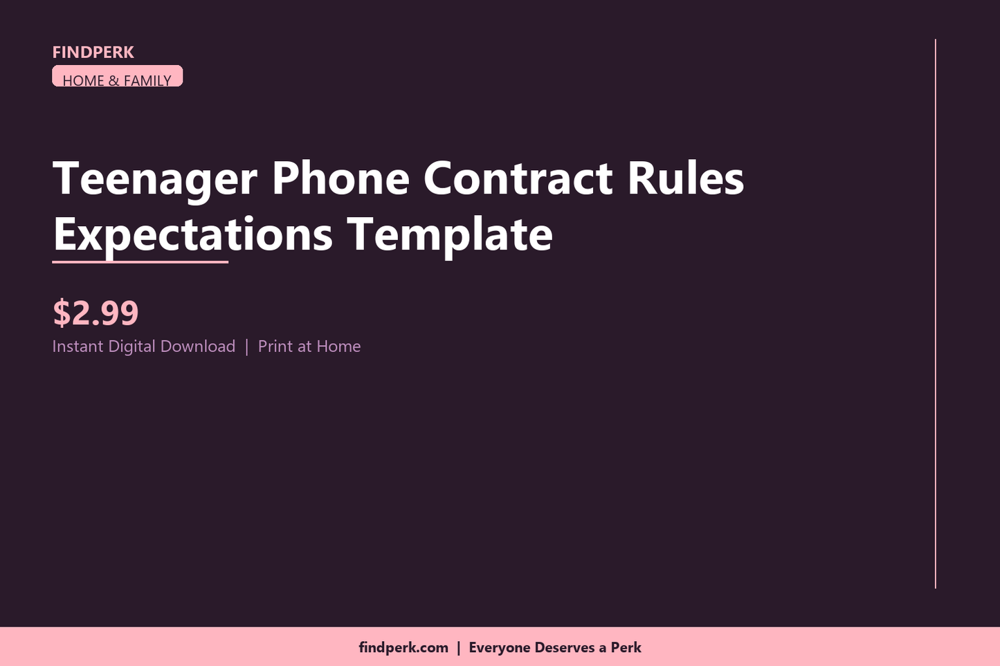 Teenager Phone Contract Rules Expectations Template
