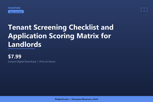 Tenant Screening Checklist and Application Scoring Matrix for Landlords