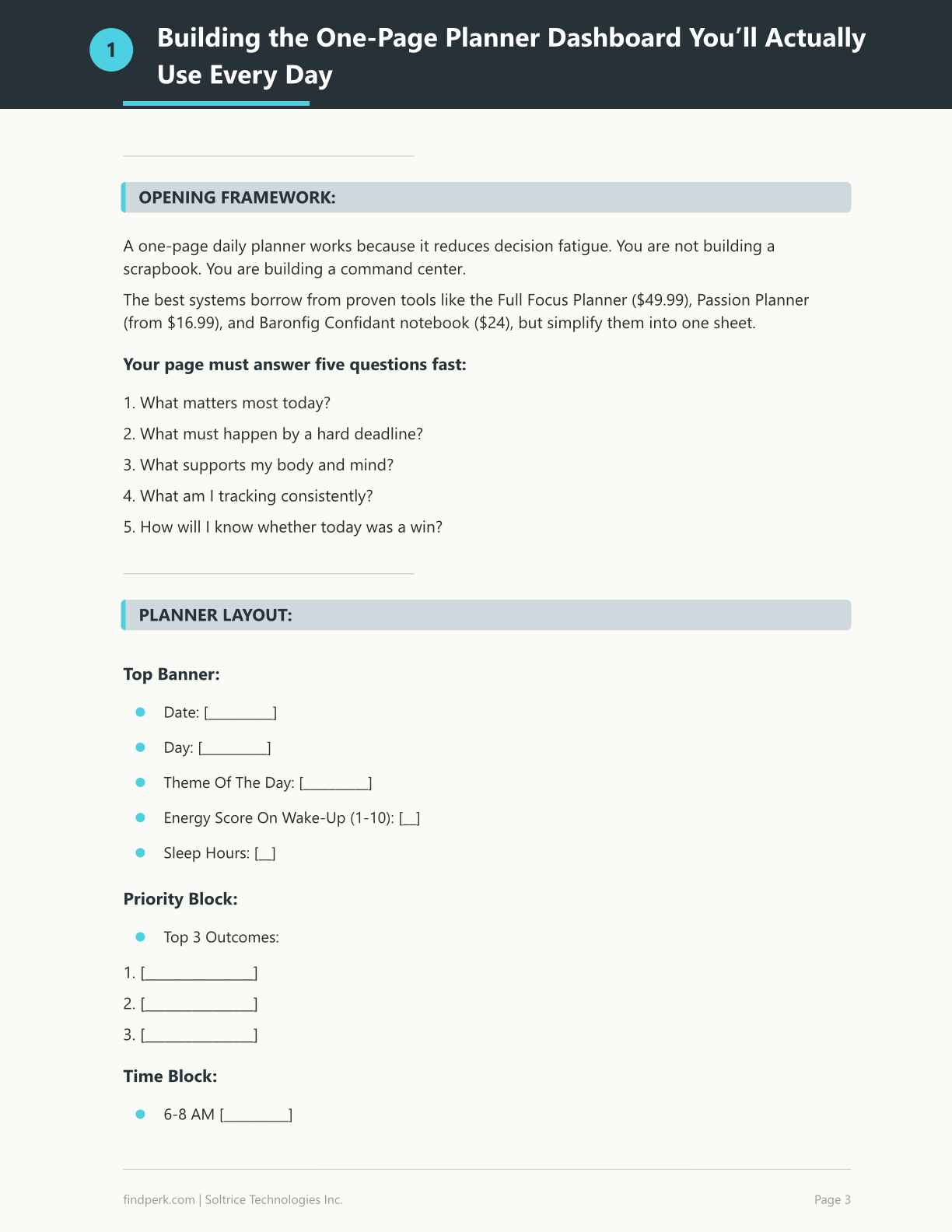 The 1-Page Daily Planner That Changed My Life