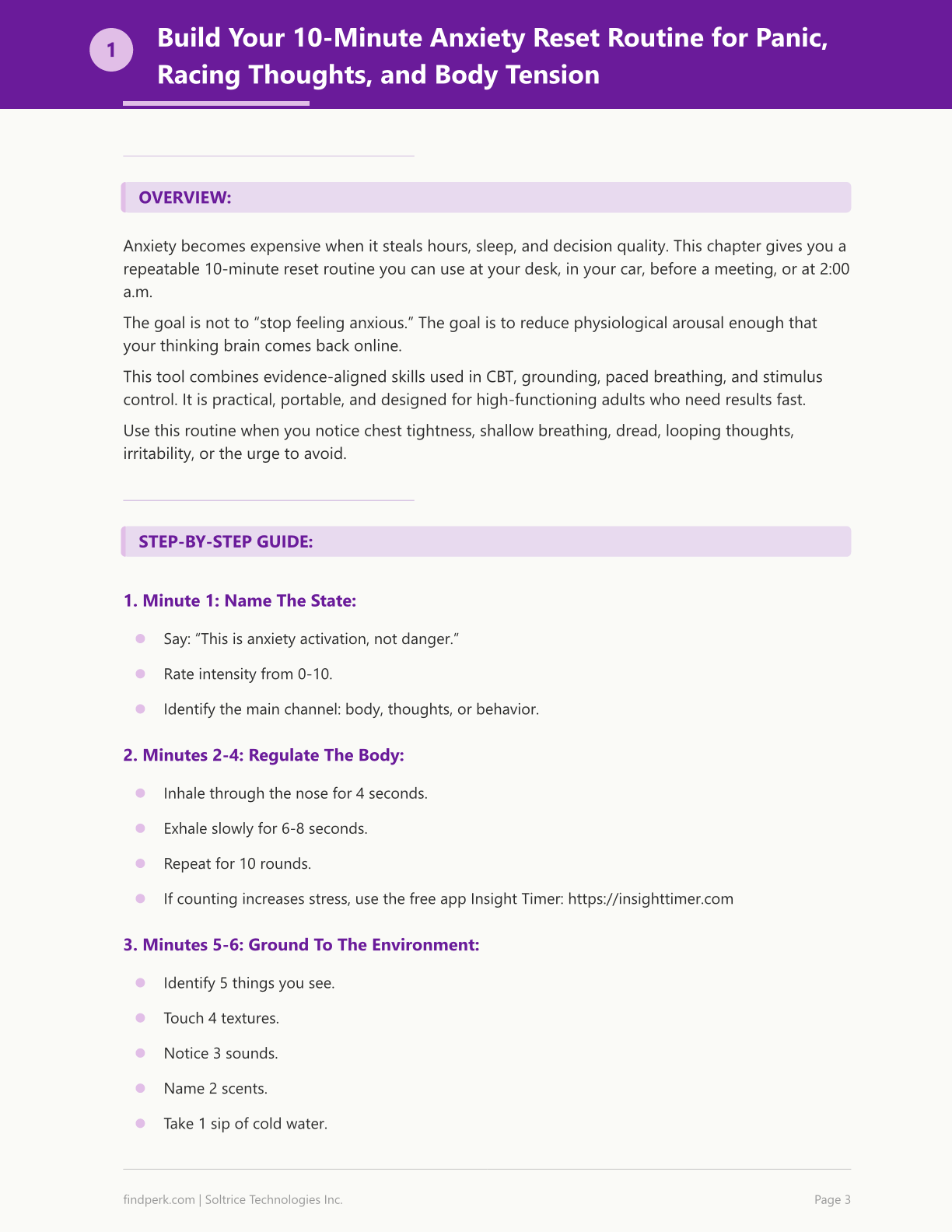 The Anxiety Toolkit