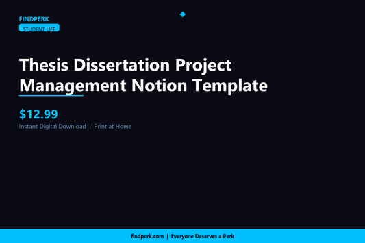 Thesis Dissertation Project Management Notion Template
