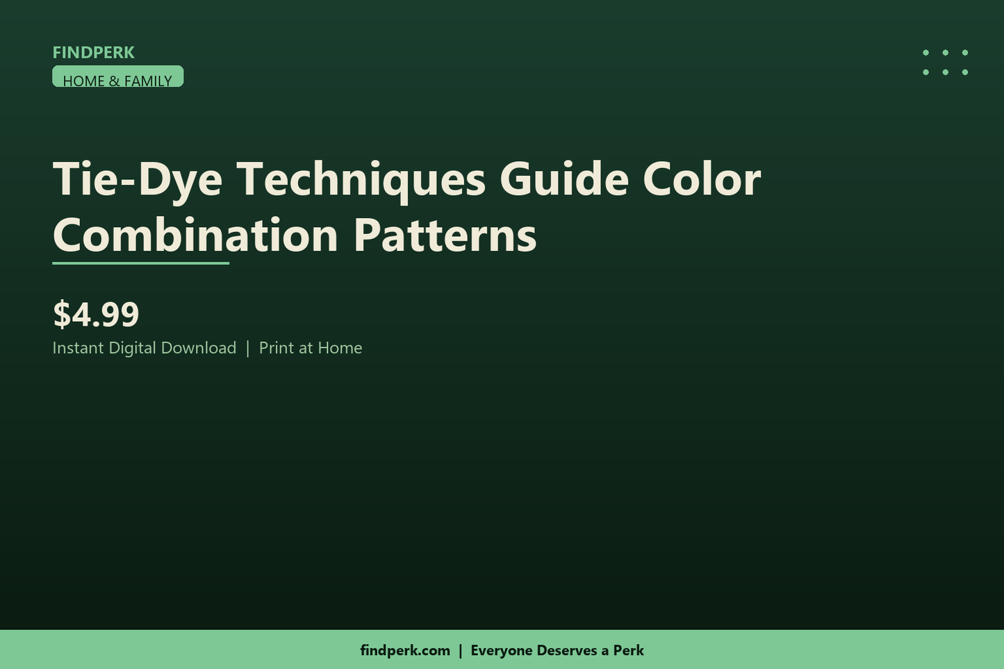 Tie-Dye Techniques Guide Color Combination Patterns
