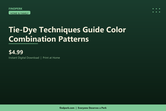 Tie-Dye Techniques Guide Color Combination Patterns