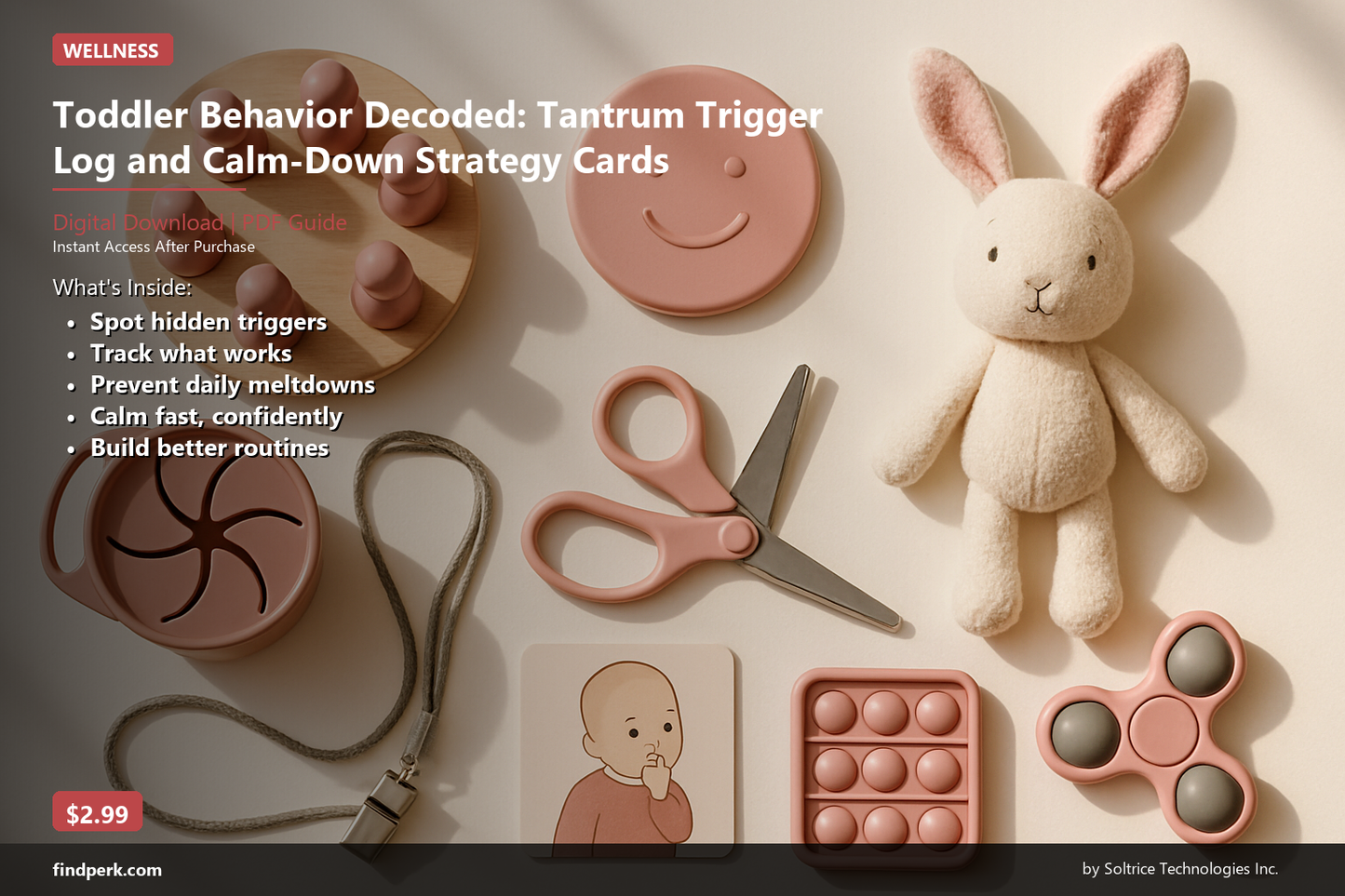 Toddler Behavior Decoded: Tantrum Trigger Log and Calm-Down Strategy Cards
