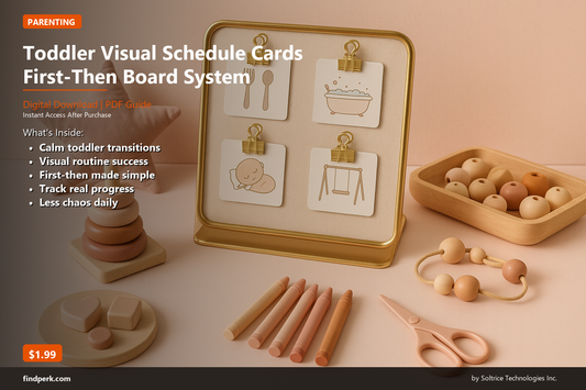 Toddler Visual Schedule Cards First-Then Board System