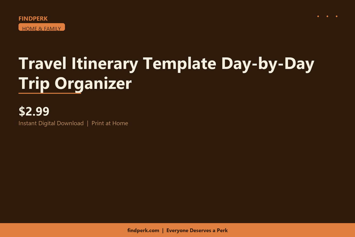 Travel Itinerary Template Day-by-Day Trip Organizer