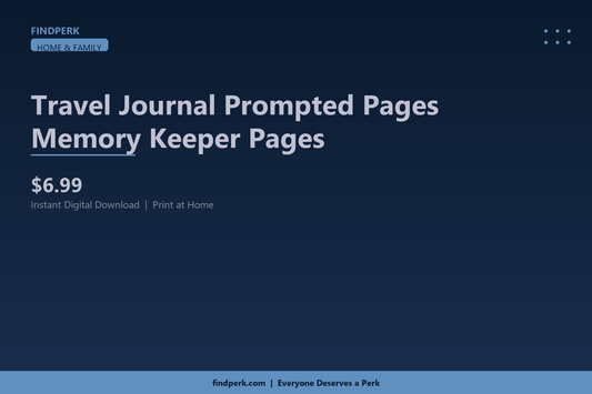 Travel Journal Prompted Pages Memory Keeper Pages