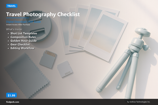 Travel Photography Checklist Shot List Composition