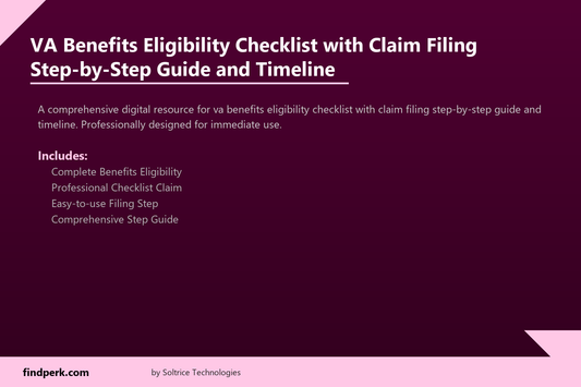 VA Benefits Eligibility Checklist with Claim Filing Step-by-Step Guide and Timeline
