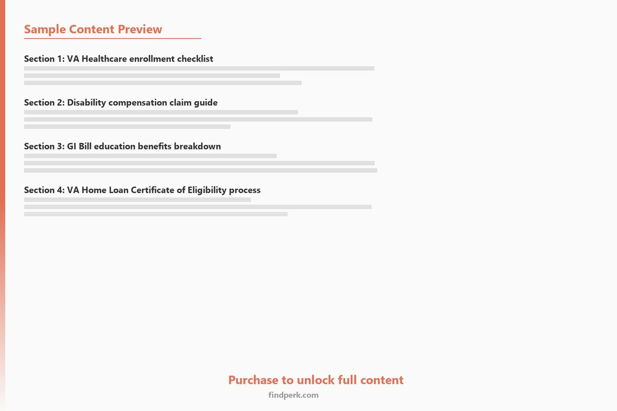 VA Benefits Checklist and Application Guide - Complete Veteran Benefits Navigator - Content Preview
