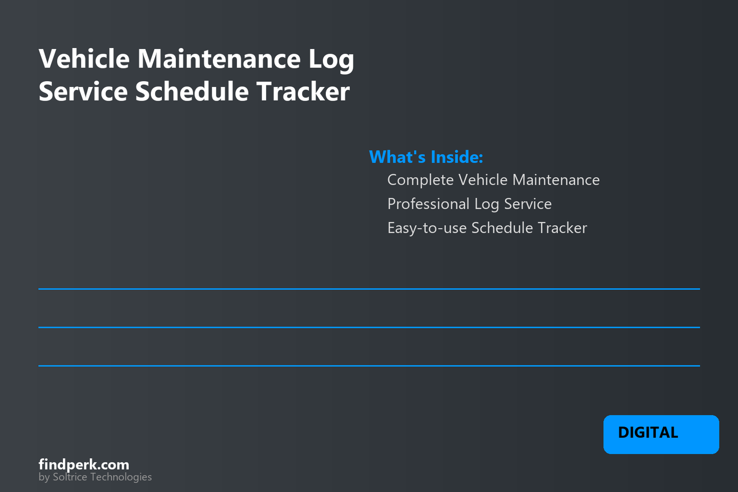 Vehicle Maintenance Log Service Schedule Tracker