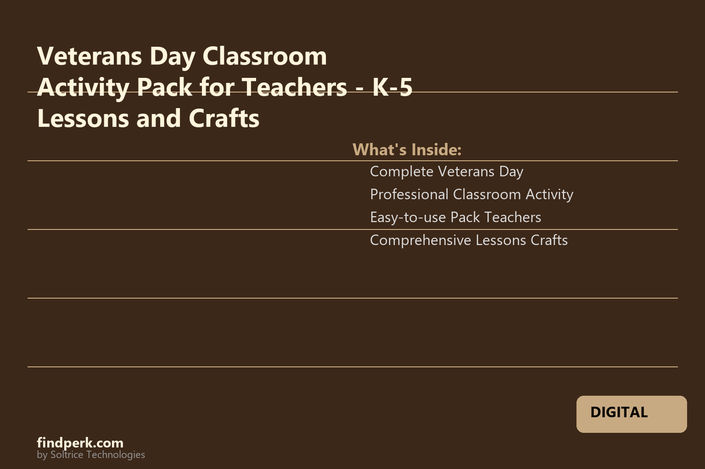 Veterans Day Classroom Activity Pack for Teachers - K-5 Lessons and Crafts