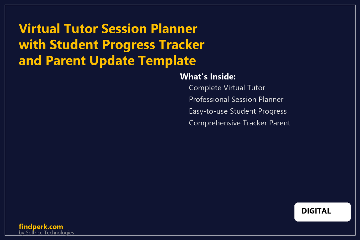 Virtual Tutor Session Planner with Student Progress Tracker and Parent Update Template