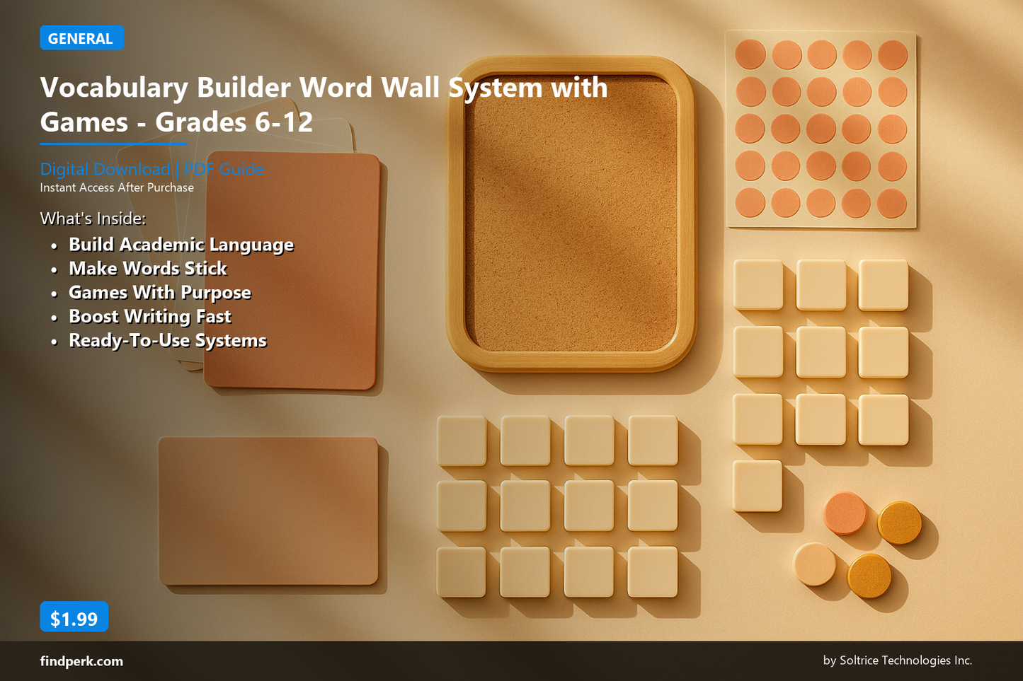 Vocabulary Builder Word Wall System with Games - Grades 6-12