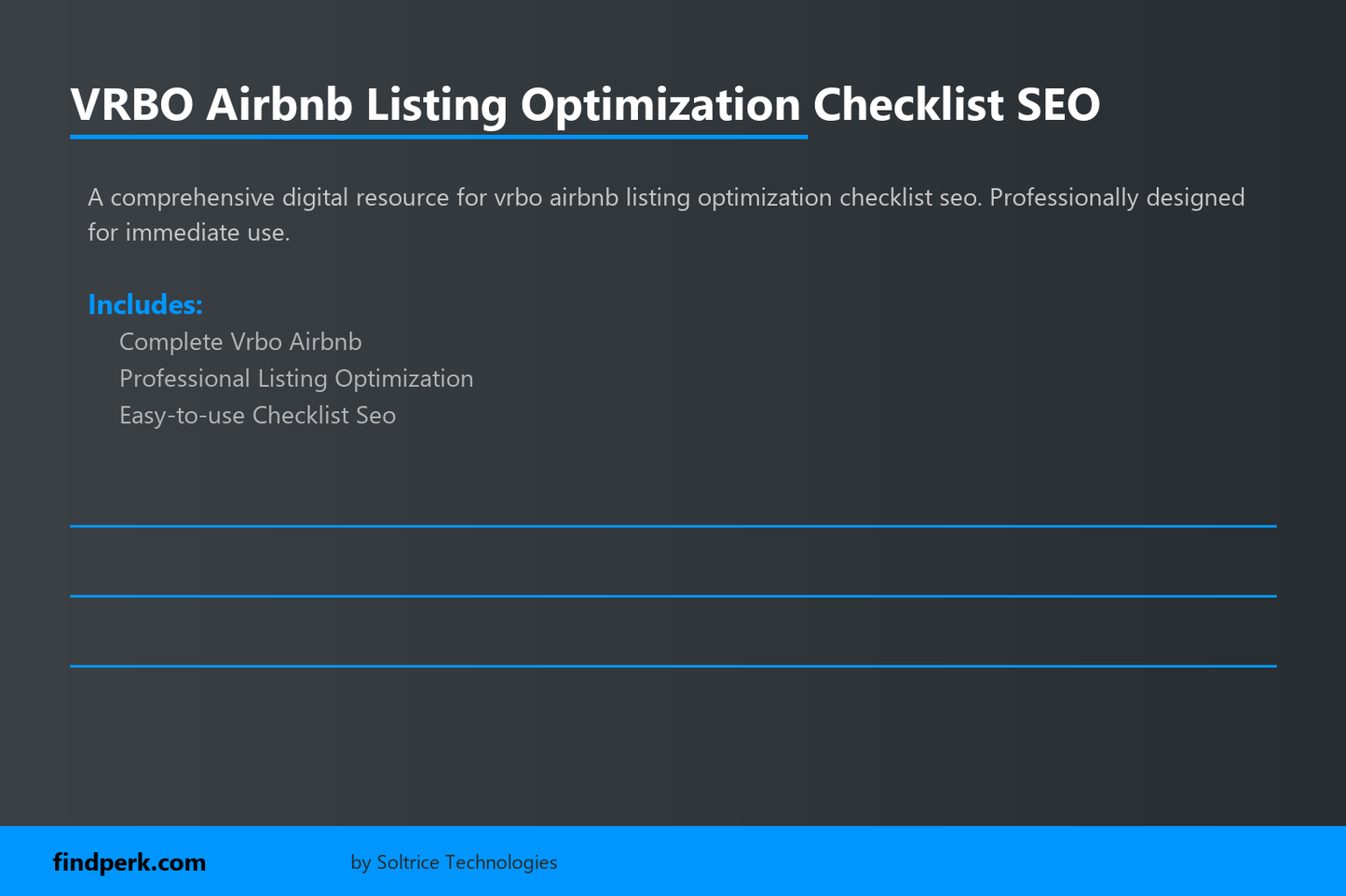 VRBO Airbnb Listing Optimization Checklist SEO