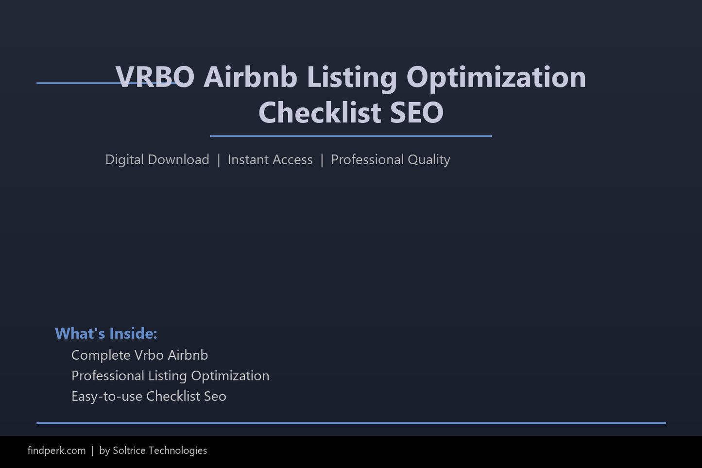 VRBO Airbnb Listing Optimization Checklist SEO