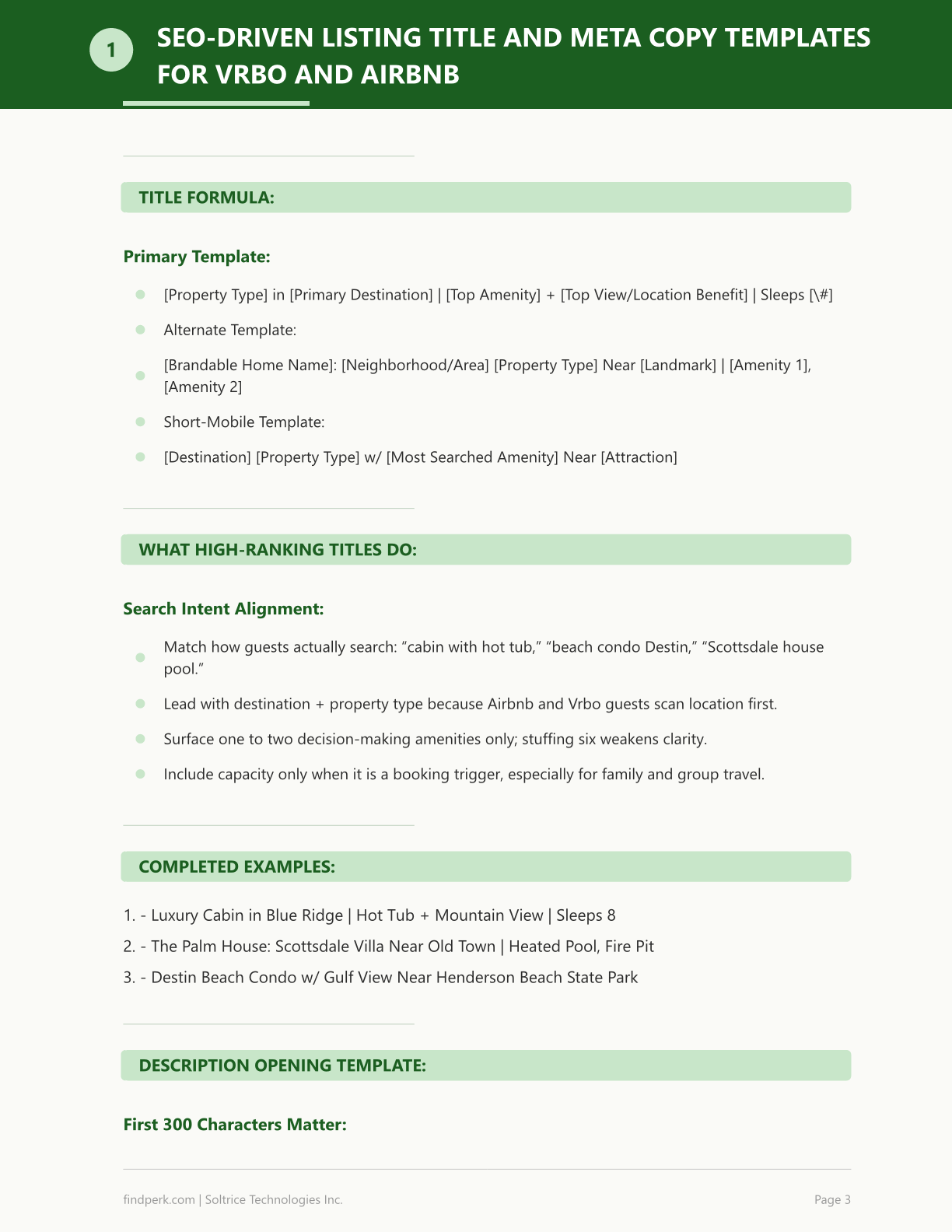 VRBO Airbnb Listing Optimization Checklist SEO
