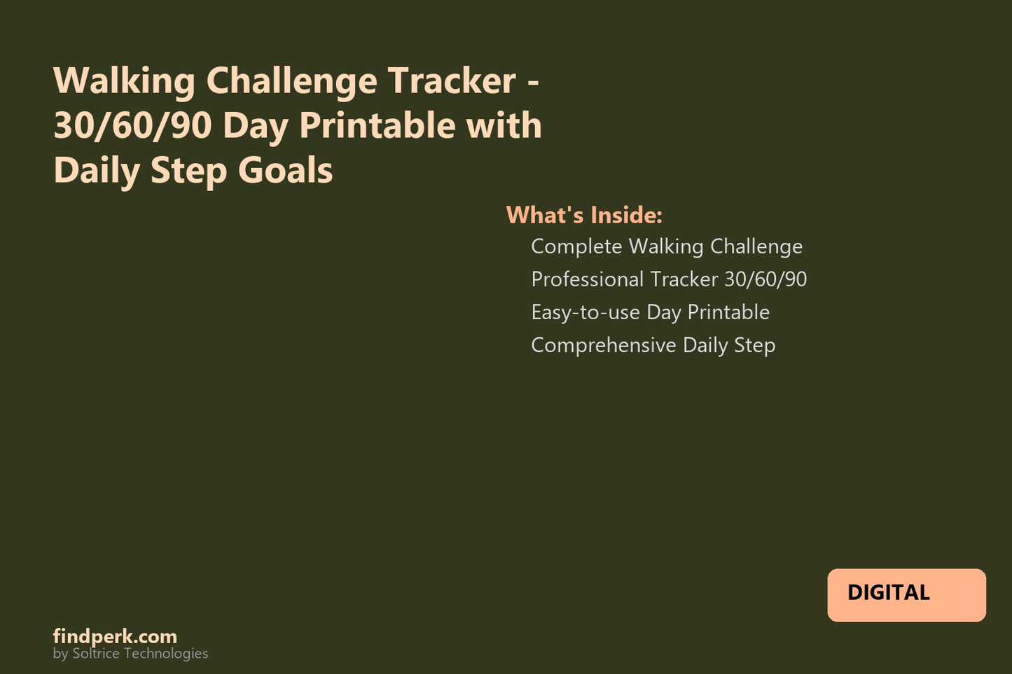 Walking Challenge Tracker - 30/60/90 Day Printable with Daily Step Goals