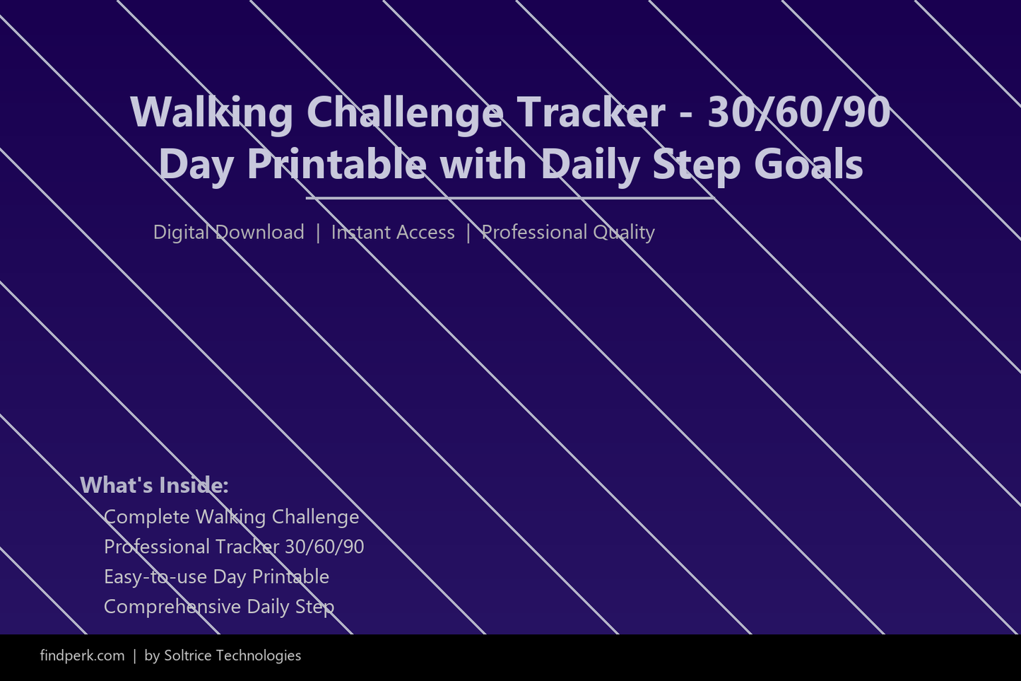 Walking Challenge Tracker - 30/60/90 Day Printable with Daily Step Goals