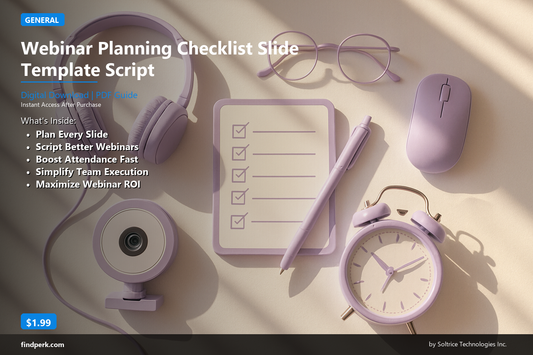Webinar Planning Checklist Slide Template Script