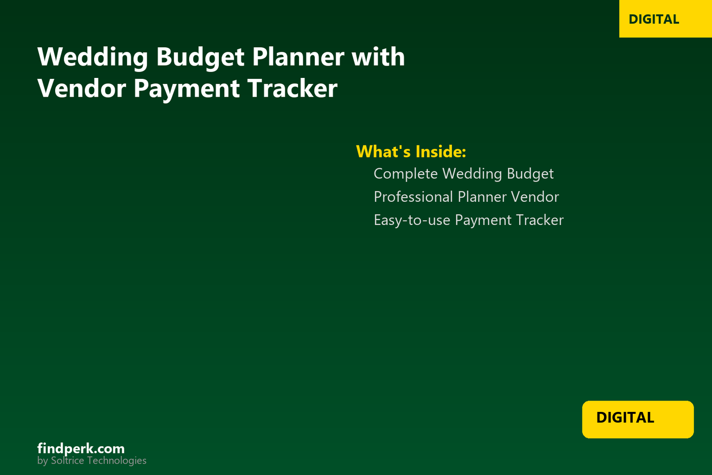 Wedding Budget Planner with Vendor Payment Tracker