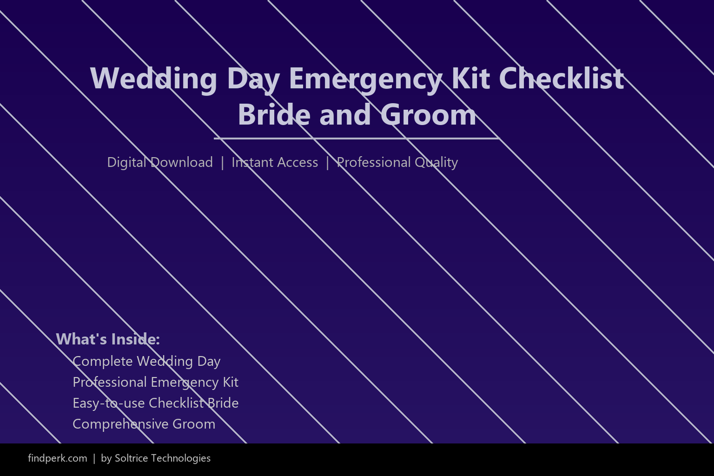 Wedding Day Emergency Kit Checklist Bride and Groom