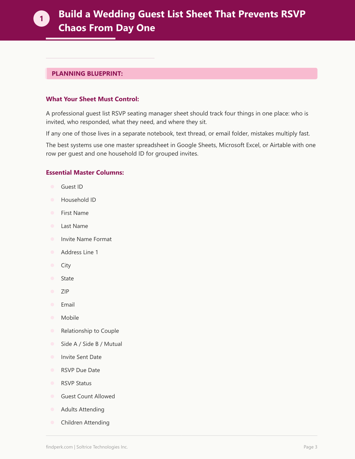 Wedding Guest List RSVP Seating Chart Manager Sheet