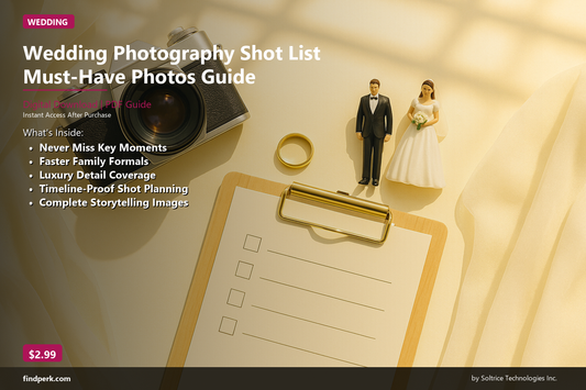 Wedding Photography Shot List Must-Have Photos Guide