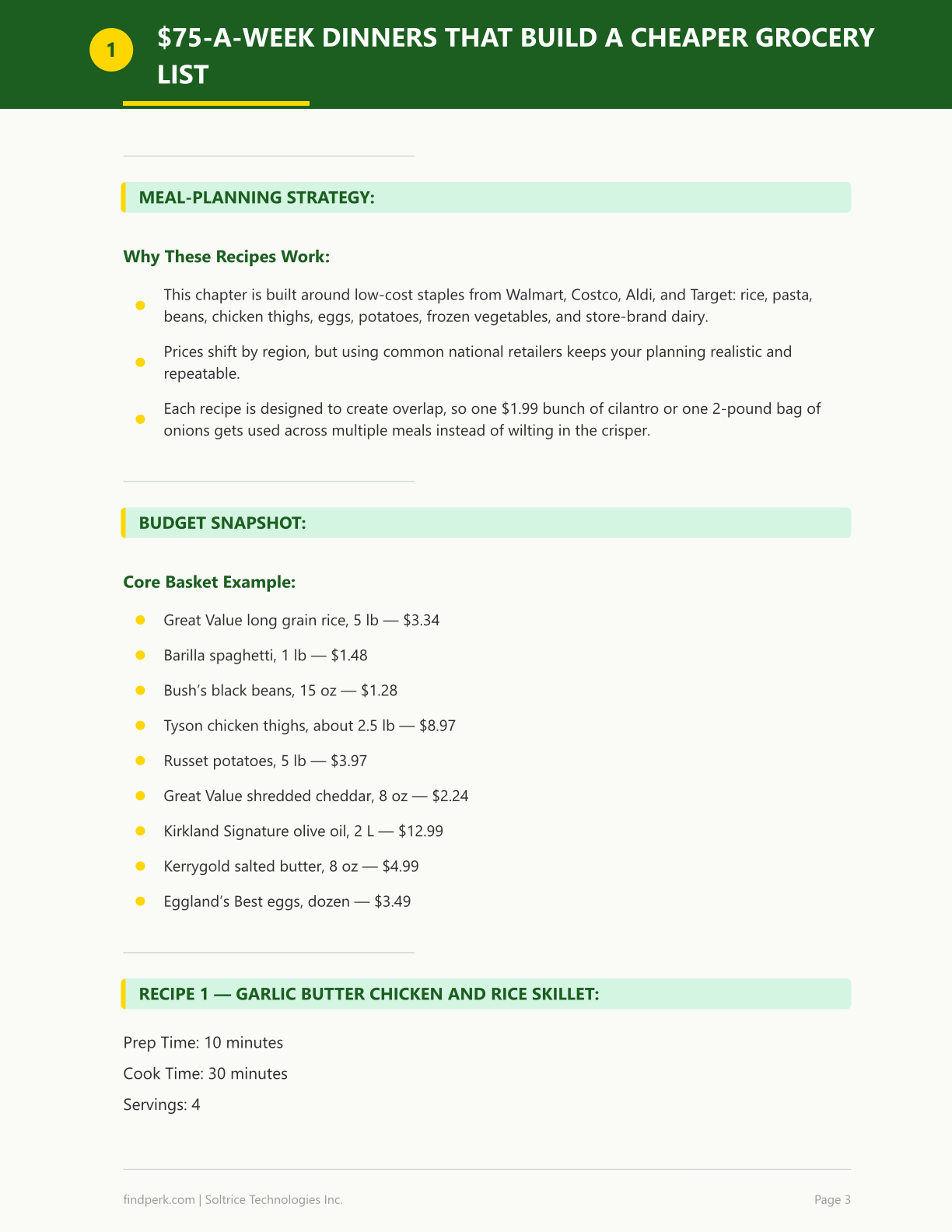 Weekly Meal Planner & Grocery List - Printable PDF (Save Money & Time)