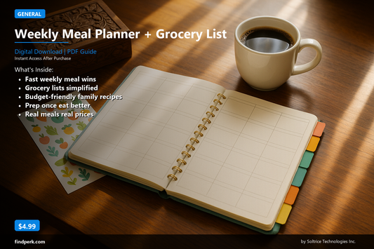 Weekly Meal Planner + Grocery List