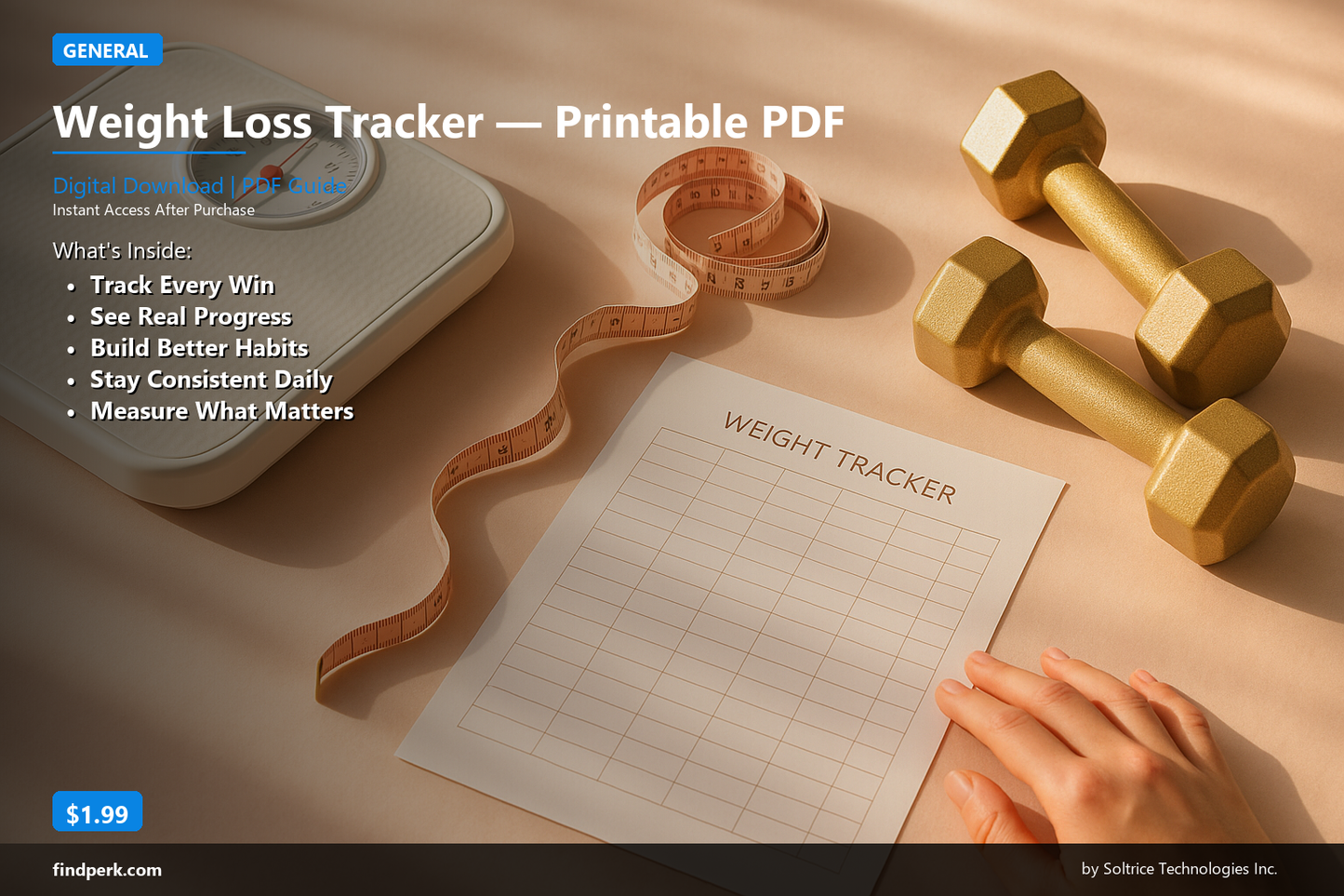 Weight Loss Tracker — Printable PDF