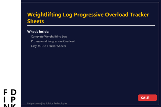 Weightlifting Log Progressive Overload Tracker Sheets