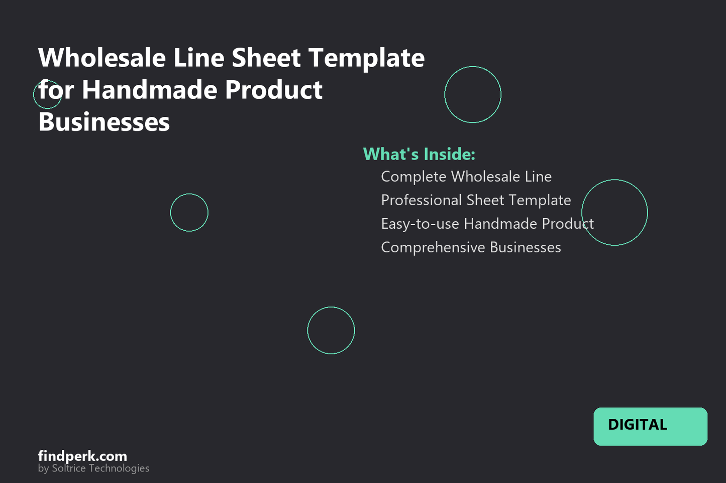 Wholesale Line Sheet Template for Handmade Product Businesses