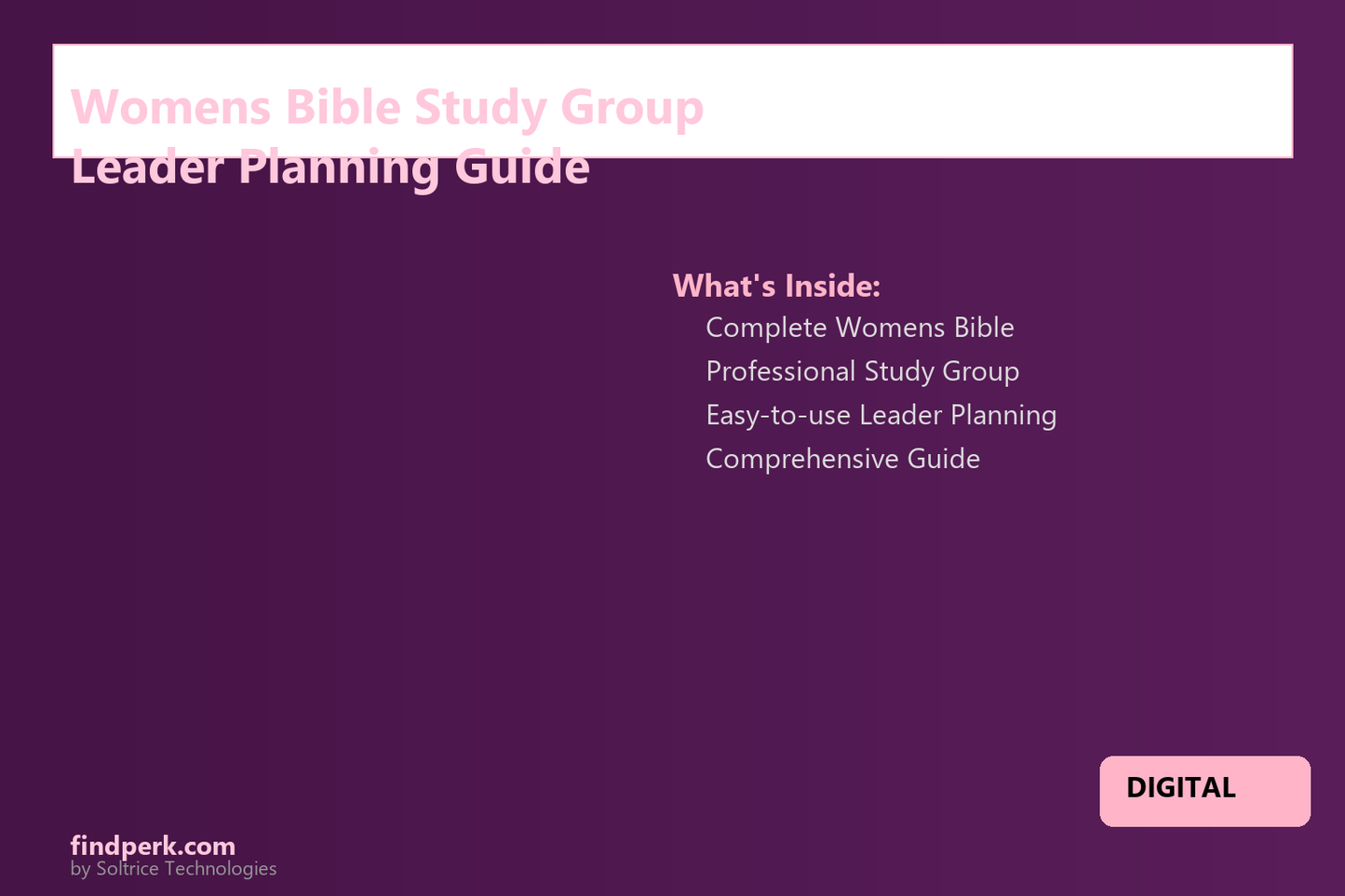 Womens Bible Study Group Leader Planning Guide