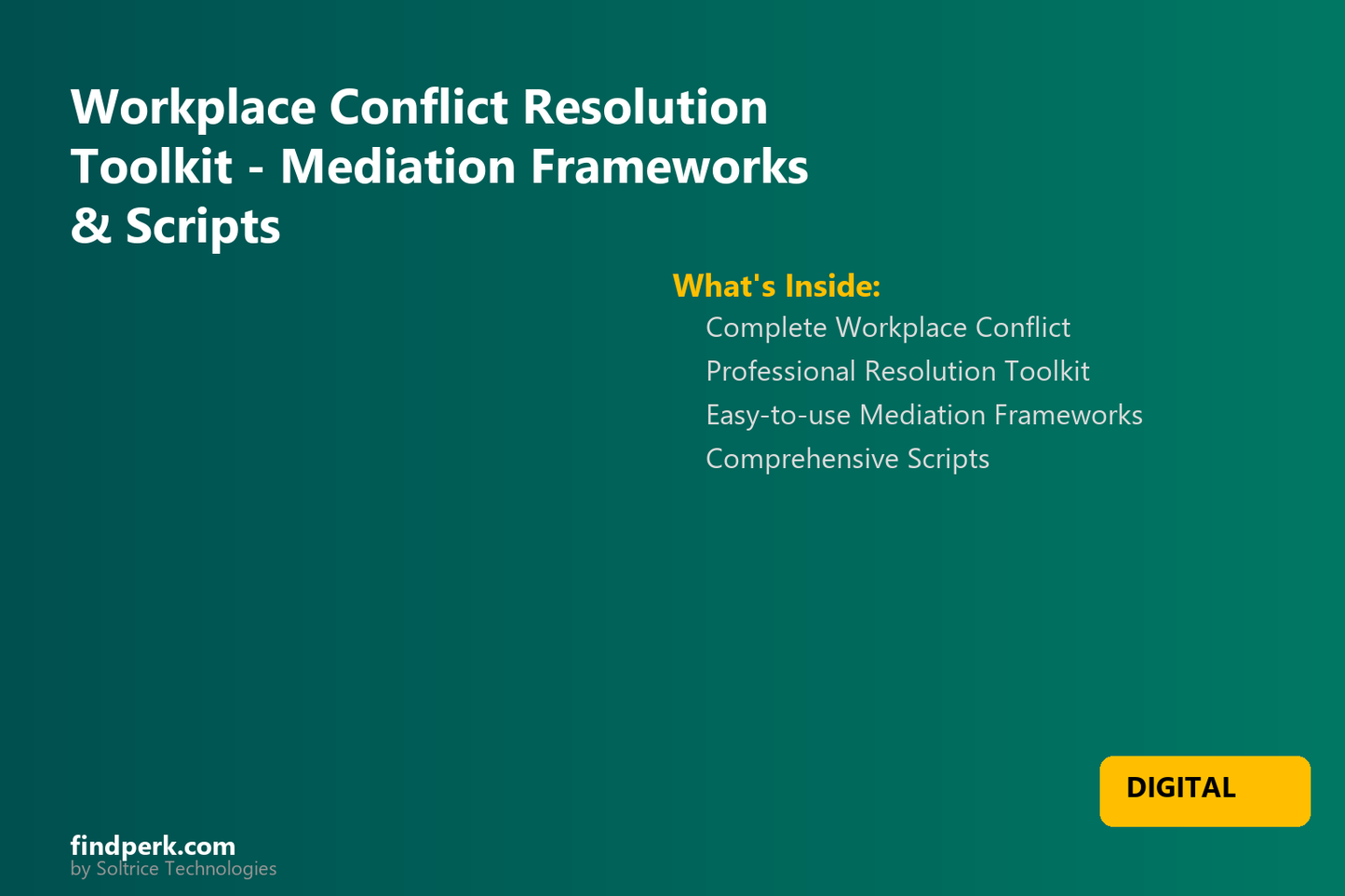 Workplace Conflict Resolution Toolkit - Mediation Frameworks & Scripts